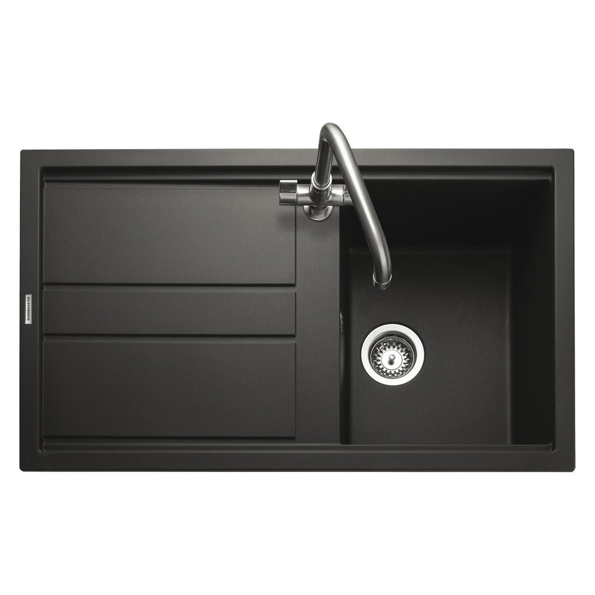 Rangemaster Topaz Compact Inset Mount Charcoal Single Bowl Kitchen Sink For 450mm Cabinet in Granite 57902041