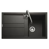 Rangemaster Topaz Compact Inset Mount Charcoal Single Bowl Kitchen Sink For 450mm Cabinet in Granite 57902041