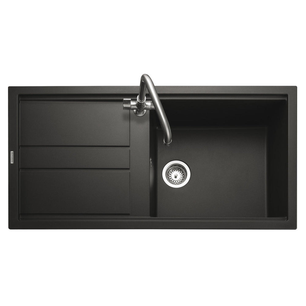 Rangemaster Topaz Compact Inset Mount Charcoal Single Bowl Kitchen Sink For 600mm Cabinet in Granite 57902021