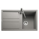 Rangemaster Topaz Compact Inset Mount Concrete Single Bowl Kitchen Sink For 450mm Cabinet in Granite 57902141
