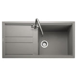 Rangemaster Topaz Compact Inset Mount Concrete Single Bowl Kitchen Sink For 600mm Cabinet in Granite 57902121