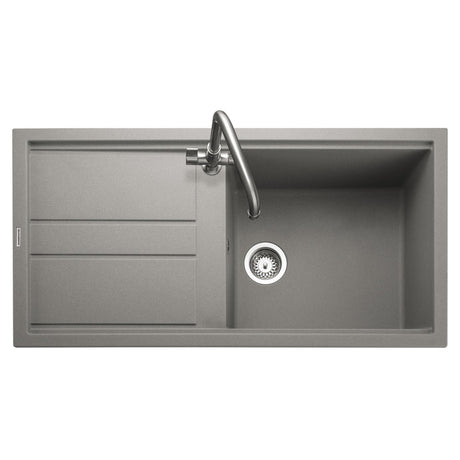 Rangemaster Topaz Compact Inset Mount Concrete Single Bowl Kitchen Sink For 600mm Cabinet in Granite 57902121