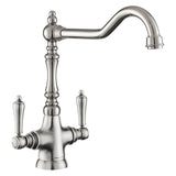 Rangemaster Waverly Mixer Tap With Dual Lever English Polished Nickel 56958752