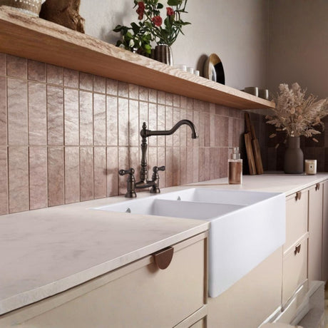 Rangemaster Waverly Traditional Bridge Tap English Bronze in Stainless Steel Life Style