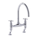 Bidbury & Co. Sherborne Bridge Kitchen Mixer Tap with Classic Crosshead Handles & Regal Design
