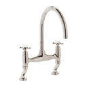 Bidbury & Co. Sherborne Bridge Kitchen Mixer Tap with Classic Crosshead Handles & Regal Design
