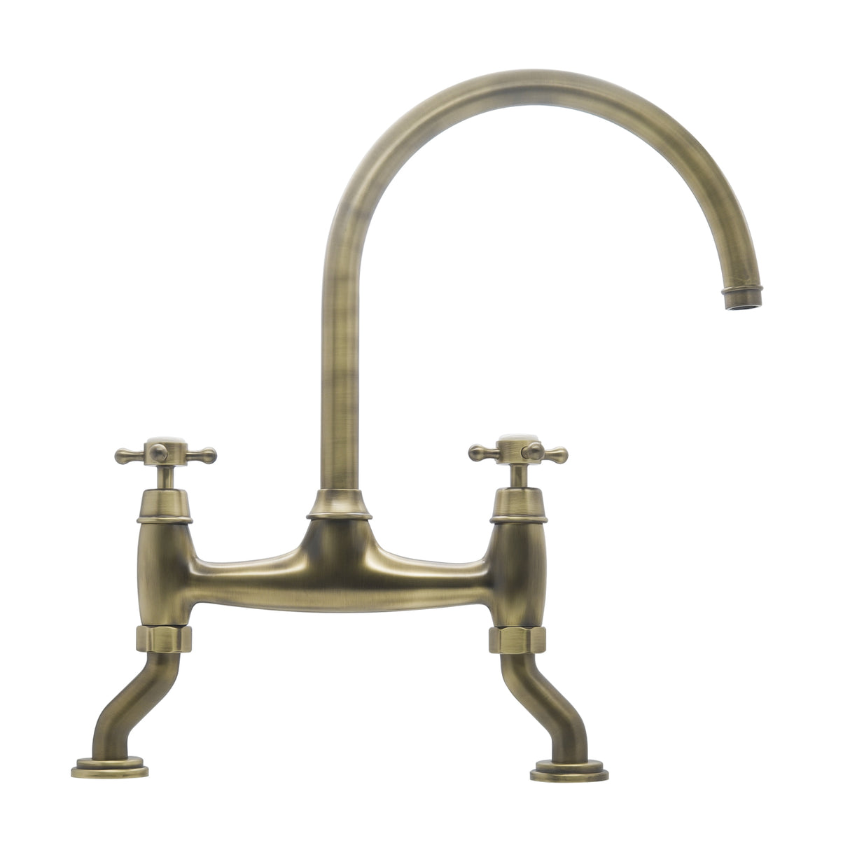 Bidbury & Co. Sherborne Bridge Kitchen Mixer Tap with Classic Crosshead Handles & Regal Design