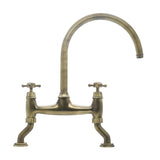 Bidbury & Co. Sherborne Bridge Kitchen Mixer Tap with Classic Crosshead Handles & Regal Design