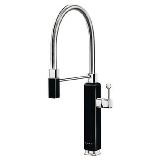 Smeg 50's Retro Style Pull Out Spray Mixer Tap With Single Lever Black 56982310