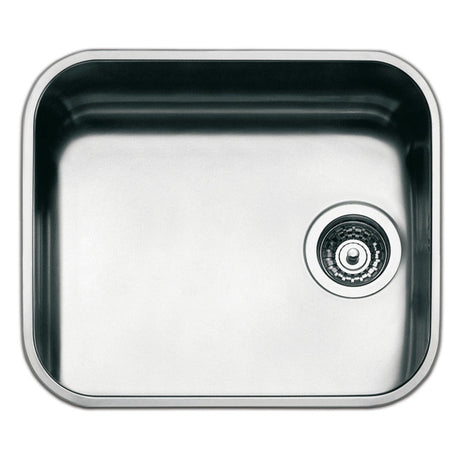 Smeg Alba Undermount Single Bowl Kitchen Sink for 500 mm Cabinet in Stainless Steel Brushed