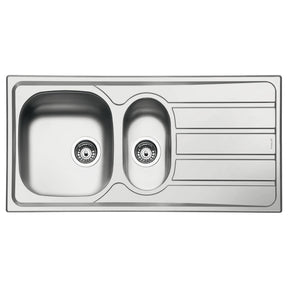 Smeg Inset mount One And Half Bowl Kitchen Sink For 600 mm Cabinet In Stainless Steel Polished 56797620