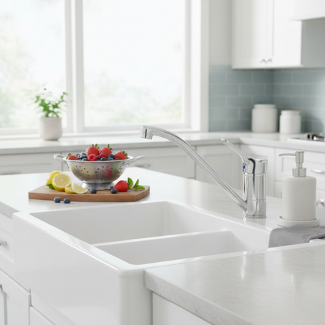 Smeg MF11CR3 Mixer Tap with Single Lever in Polished Chrome Life Style