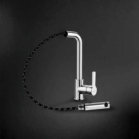 Smeg MID9CR Pull Out Single Lever Mixer Kitchen Tap in Chrome