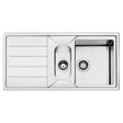 Smeg Mira  Inset mount One And Half Bowl Kitchen Sink For 800 mm Cabinet In Stainless Steel Brushed 56797600