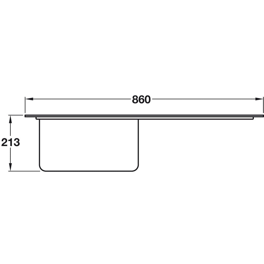 Smeg Mira Inset mount Single Bowl Kitchen Sink For 600 mm Cabinet In Stainless Steel Brushed 56797580 Dimension 