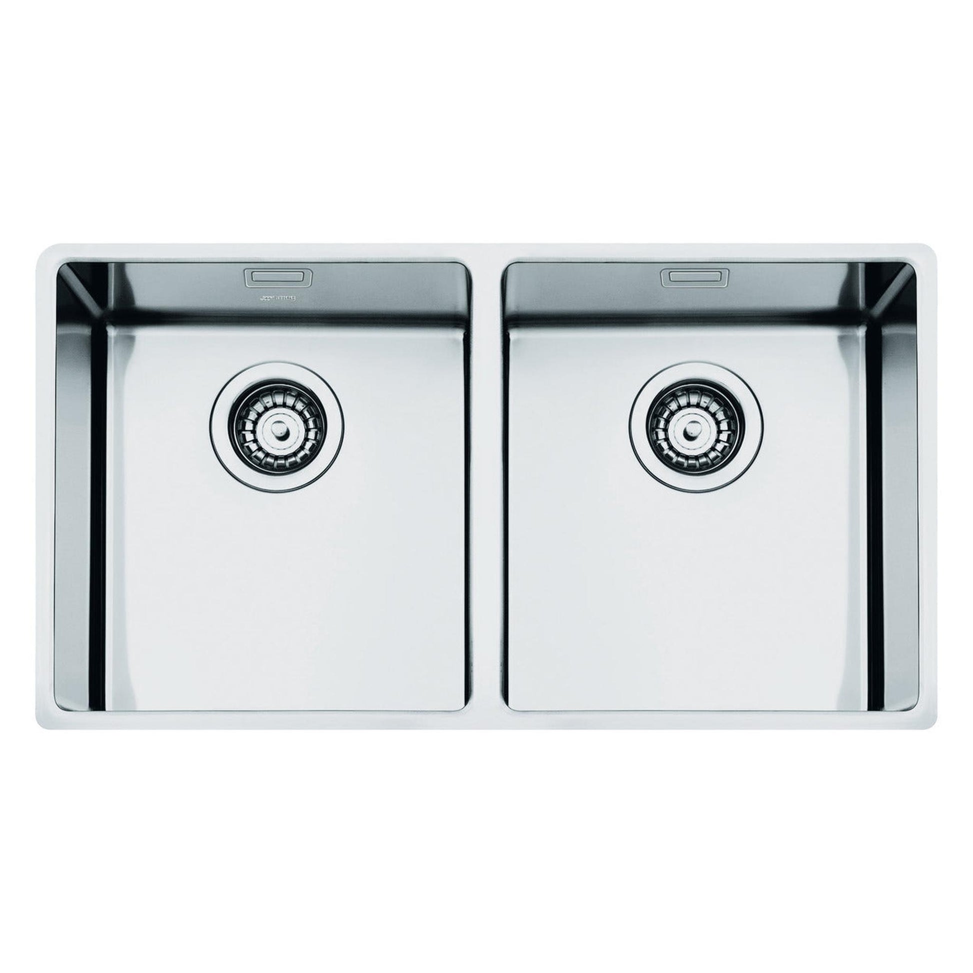 Smeg Mira Undermount Double Bowl Kitchen Sink For 800 mm Cabinet In Stainless Steel Brushed 56797060