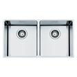 Smeg Mira Undermount Double Bowl Kitchen Sink for 800 mm Cabinet in Stainless Steel Brushed