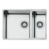 Smeg Mira Undermount One and Three-Quarters Bowl Kitchen Sink for 600 mm Cabinet in Stainless Steel Brushed