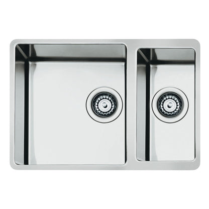 Smeg Mira Undermount One and three-quarters Bowl Kitchen Sink For 600 mm Cabinet In Stainless Steel Brushed 56797470