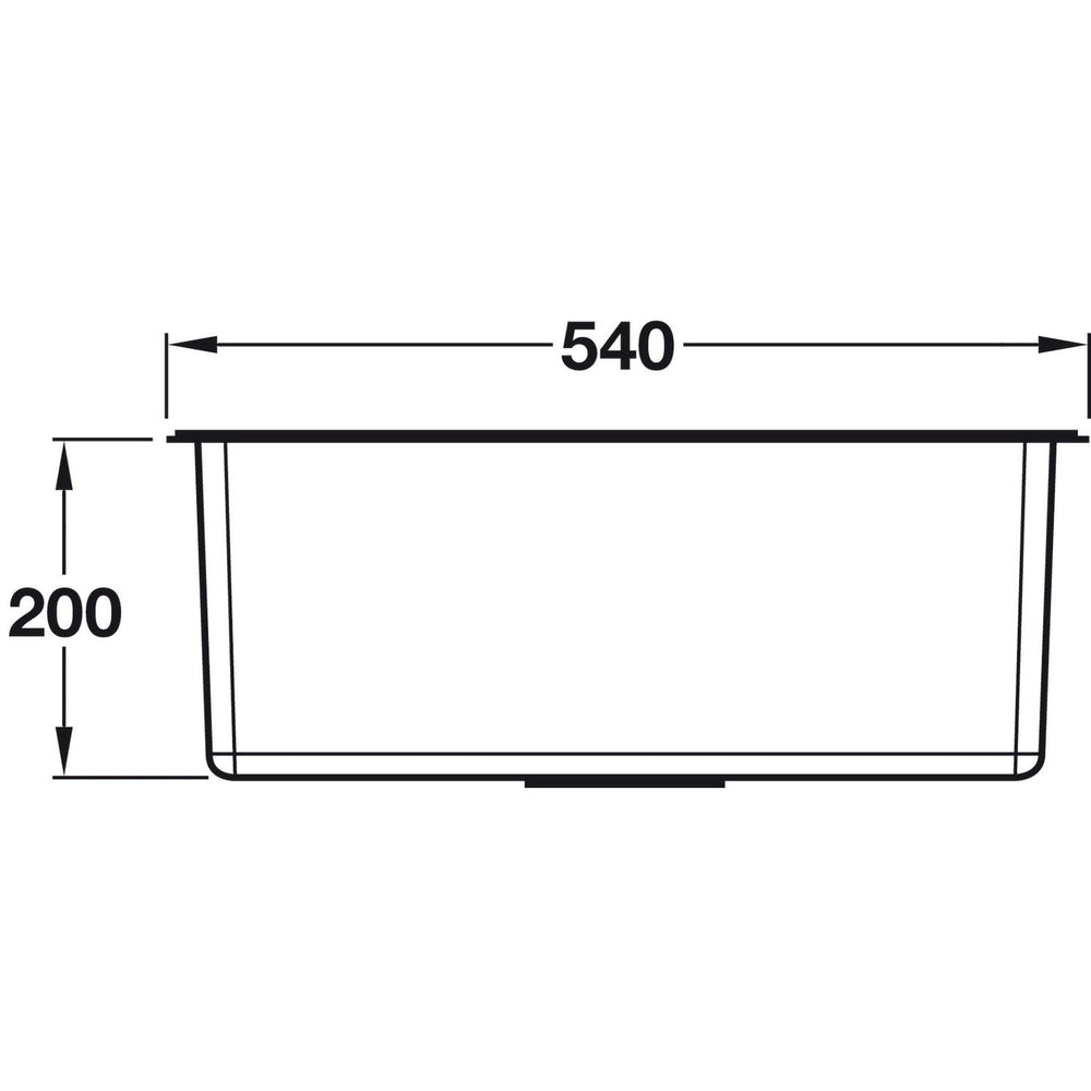 Smeg Mira Undermount Single Bowl Kitchen Sink For 600 mm Cabinet In Stainless Steel Brushed 56797590 Dimension 