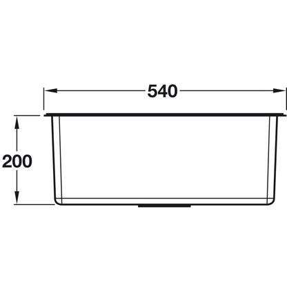 Smeg Mira Undermount Single Bowl Kitchen Sink For 600 mm Cabinet In Stainless Steel Brushed 56797590 Dimension 