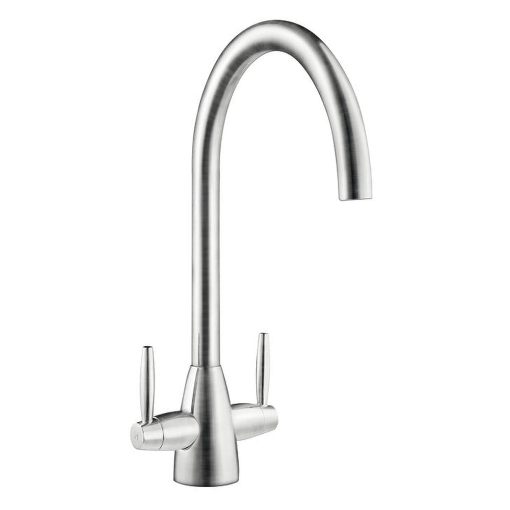 Smeg Miro Mixer Tap With Dual Lever In Brushed 56982160