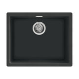 Smeg Quadra Undermount Inset Mount Single Bowl Composite Kitchen Sink For 600mm Cabinet in Stainless Steel Black