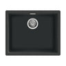 Smeg Quadra Undermount Inset Mount Single Bowl Composite Kitchen Sink For 600mm Cabinet in Stainless Steel Black