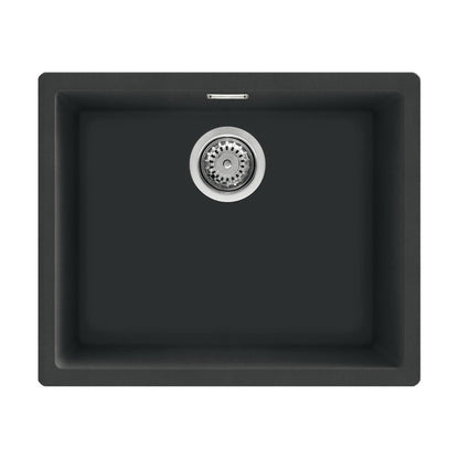 Smeg Quadra  Undermount Inset Mount Single Bowl Composite Kitchen Sink For 600mm Cabinet in Stainless Steel Black 56798370