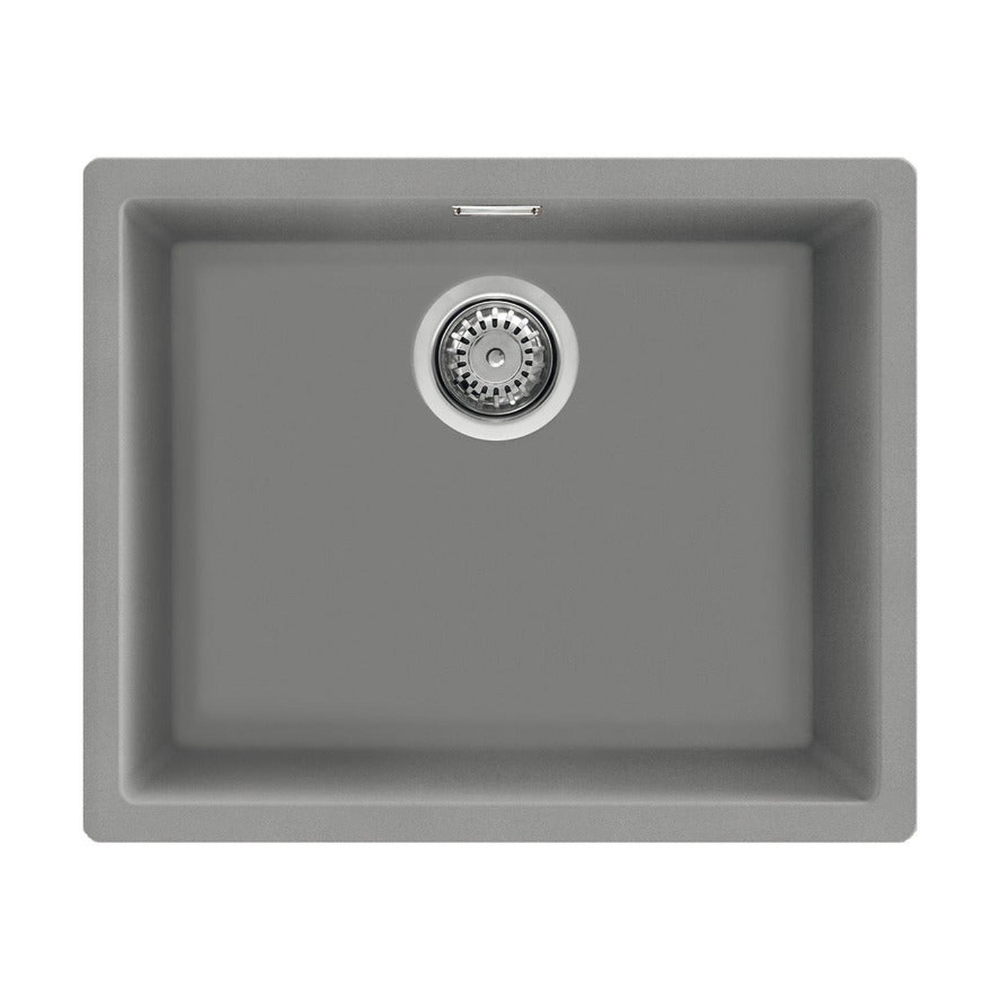 Smeg Quadra  Undermount Inset Mount Single Bowl Composite Kitchen Sink For 600mm Cabinet in Stainless Steel Cement 56798670