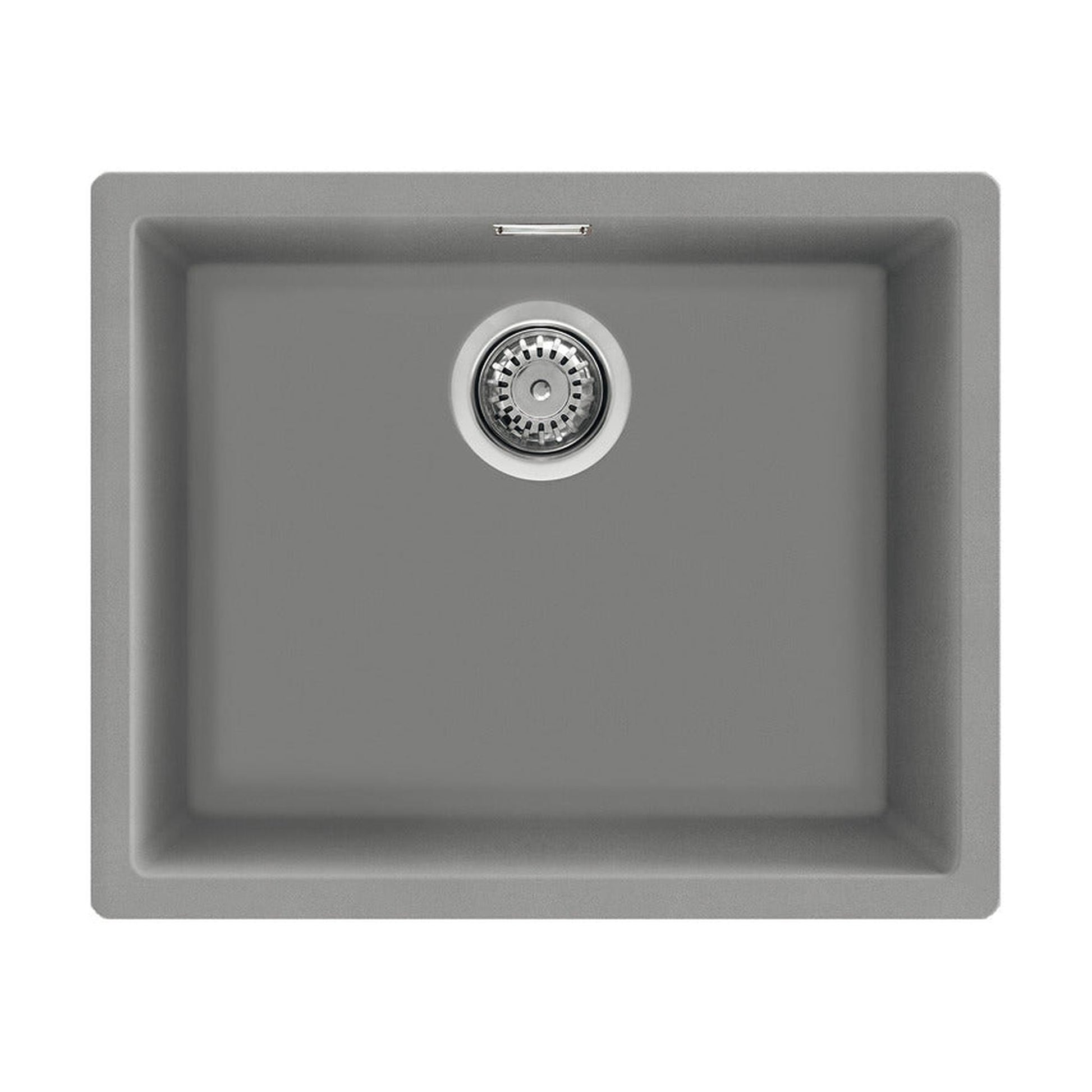 Smeg Quadra  Undermount Inset Mount Single Bowl Composite Kitchen Sink For 600mm Cabinet in Stainless Steel Cement 56798670