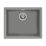 Smeg Quadra Undermount Inset Mount Single Bowl Composite Kitchen Sink For 600mm Cabinet in Stainless Steel Grey