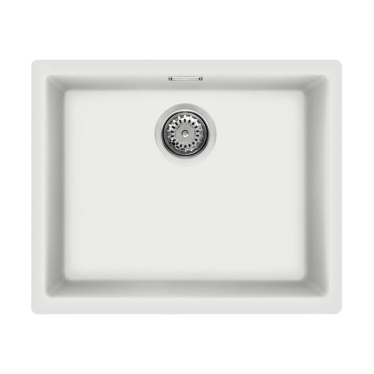 Smeg Quadra Undermount Inset Mount Single Bowl Composite Kitchen Sink For 600mm Cabinet in Stainless Steel White