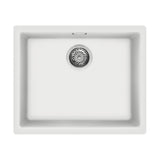 Smeg Quadra  Undermount Inset Mount Single Bowl Composite Kitchen Sink For 600mm Cabinet in Stainless Steel White 56798670