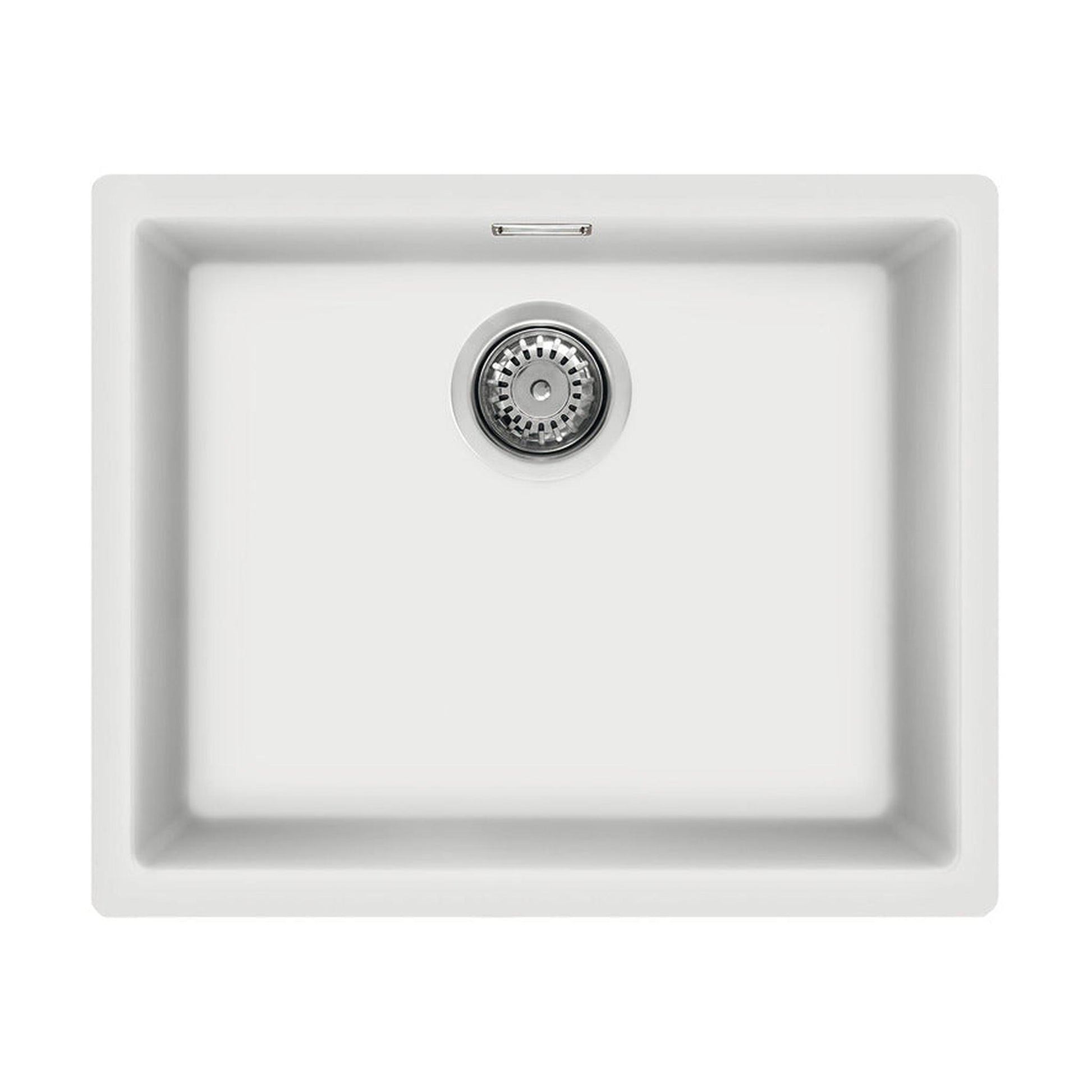 Smeg Quadra  Undermount Inset Mount Single Bowl Composite Kitchen Sink For 600mm Cabinet in Stainless Steel White 56798670
