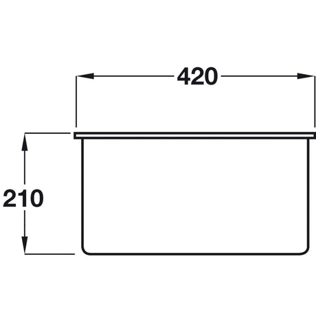Smeg Quadra Undermount Single Bowl Kitchen Sink For 500 mm Cabinet In Stainless Steel Brushed 56797220 Dimension 