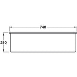 Smeg Quadra Undermount Single Bowl Kitchen Sink For 800 mm Cabinet In Stainless Steel Brushed 56797240 Dimension 