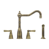 Bidbury & Co. Stockwell Kitchen Tap & Pull Out Spray with Ornate Lever Handles & Charming Traditional Aesthetic