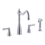 Bidbury & Co. Stockwell Kitchen Tap & Pull Out Spray with Ornate Lever Handles & Charming Traditional Aesthetic