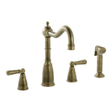 Bidbury & Co. Stockwell Kitchen Tap & Pull Out Spray with Ornate Lever Handles & Charming Traditional Aesthetic