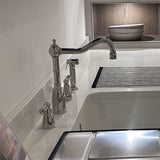 Bidbury & Co. Stockwell Kitchen Tap & Pull Out Spray with Ornate Lever Handles & Charming Traditional Aesthetic