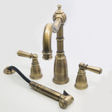 Bidbury & Co. Stockwell Kitchen Tap & Pull Out Spray with Ornate Lever Handles & Charming Traditional Aesthetic