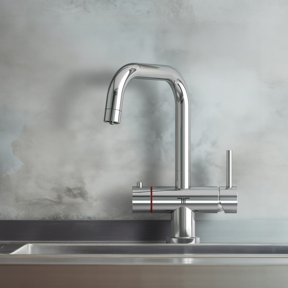 Triflow Concepts 3 in 1 Instant Boiling Water Kitchen Tap with Safety Lock Chrome Life Style