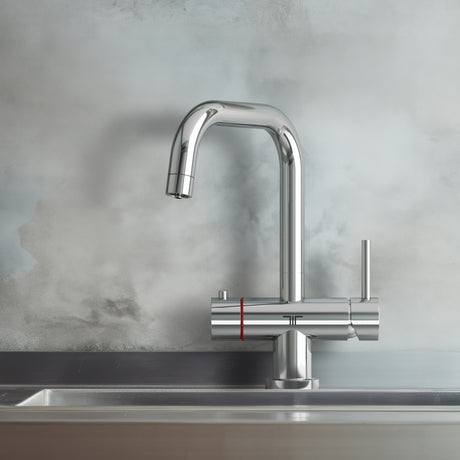 Triflow Concepts 3 in 1 Instant Boiling Water Kitchen Tap with Safety Lock Chrome Life Style