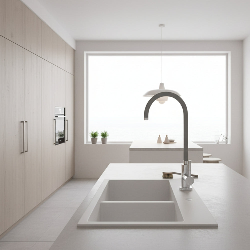 Triflow Concepts Mini Filter Kitchen Tap with Single Lever Grey Life Style