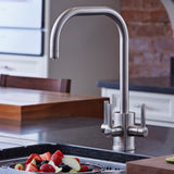 Triflow Concepts Newton U Spout Filtered Kitchen Tap with Triple Lever Control & Sleek Contemporary Design