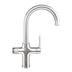 Triflow Hybrid Pro 4 in 1 Boiling Water Kitchen Mixer Tap in Brushed Steel