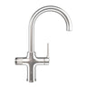 Triflow Hybrid Pro 4 in 1 Boiling Water Kitchen Mixer Tap in Brushed Steel