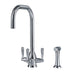 Triflow Whitehall U Spout Filtered Kitchen Tap with Triple Lever Control with Pull Out Rinse in Chrome