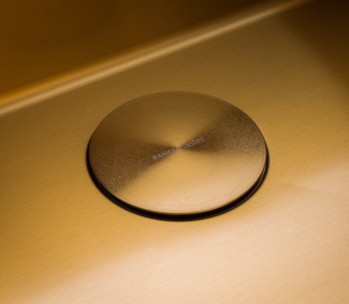 Rangemaster Spectra 1.5 Bowl Undermount & Inset Kitchen Sink in Brushed Metallic Sheen with Noise-Reduction Padding